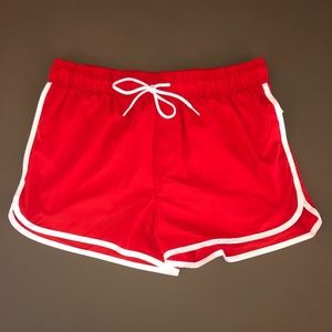 NEW red and white swimsuit for men.